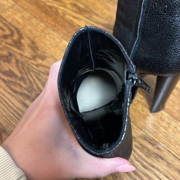 3.1 Phillip Lim - Black Pebbled Leather Stiletto Ankle Booties Sz 36 - Picture 7 of 10